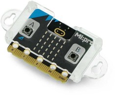 BBC micro:bit dėklas V1 ir V2 su šoniniais tvirtinimo laikikliais - skaidrus - Kitronik 56103