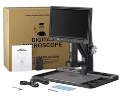 Benetech 318C skaitmeninis mikroskopas - 1600x 12MPx 28 LED - HD IPS 10.1'' ekranas + belaidis nuotolinio valdymo pultas