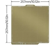 BIQU Panda dvigubos tekstūros PEI - dvipusis magnetinis sluoksnis - skirtas Bambu Lab P1, X1 ir A1 spausdintuvams - 257x257mm