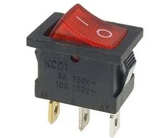 Oem Bistabilus svirties jungiklis KCD1-1 – raudonas – 15x21 mm – ON/OFF jungiklis 250 V – 3PIN