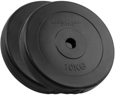 Bituminių svarelių rinkinys 2x10kg, skylė 31mm, klasikinė plokštė, REBEL ACTIVE
