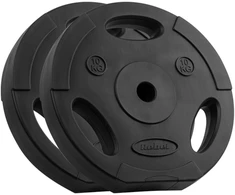 Bituminių svarelių rinkinys 2x10kg, skylė 31mm, plokštė su rankenomis, REBEL ACTIVE