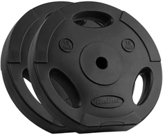 Bituminių svarelių rinkinys 2x15kg, skylė 31mm, plokštė su rankenomis, REBEL ACTIVE