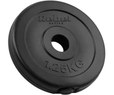 Bituminių svarelių rinkinys 4x1.25kg, skylė 31mm, klasikinė plokštė, REBEL ACTIVE