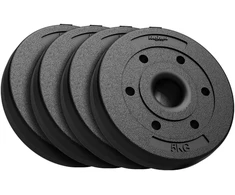 Bituminių svarelių rinkinys 4x5kg, skylė 51mm - olimpinėms štangams, REBEL ACTIVE
