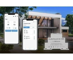 BleBox SwitchBoxD DC DIN - 2 kanalų relė 230V AC 30V DC WiFi - Android / iOS programa