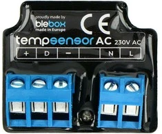 BleBox tempSensorAC - WiFi temperatūros jutiklis, 230VAC - iki 4 temperatūros zondų