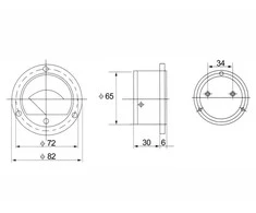 Blow Analoginis ampermetras apvalus 5A + šuntas