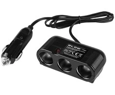 Blow Automobilinis cigarečių žiebtuvėlio skirstytuvas 1xPLUG/3xSOCKET+CS-32 laidas