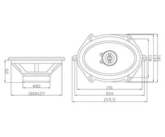 Blow Pūskite Garsiakalbis 180W WH-5703 5x7" FORD
