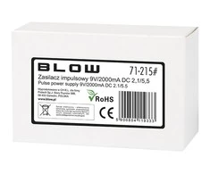 Blow Impulsinis maitinimo šaltinis 9V 2A - DC kištukas 2.1x5.5mm