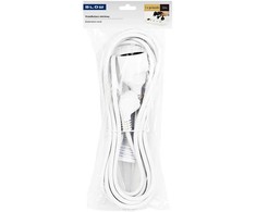 Blow PR-160 prailgintuvas, 1 lizdas su įžeminimu, 5 m, baltas (3x1.5 mm)