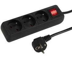 Blow PR-370WSP maitinimo ilgintuvas 3 lizdai su įžeminimu + jungiklis 2m juodas 3x1.5mm