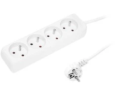 Blow PR-470P tinklo ilgintuvas 4 lizdai su įžeminimu 3m baltas 3x1.5mm