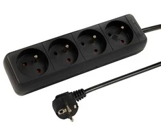 Blow PR-470P tinklo ilgintuvas 4 lizdai su įžeminimu 5m juodas 3x1.5mm