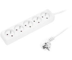 Blow PR-570P 5 lizdų maitinimo ilgintuvas su įžeminimu 3m baltas 3x1.5mm