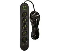 Blow PS-550 5 lizdų 3xUSB tinklo ilgintuvas 5m juodas 2x1mm