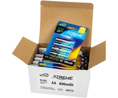Blow R6 Ni-MH AA 800mAh XTREME baterijos saulės lempoms, 12 lizdinių plokštelių