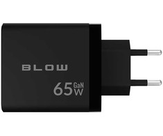 Blow Sieninis įkroviklis USB lizdas + USB-Cx2 PD 65W GAN juodas