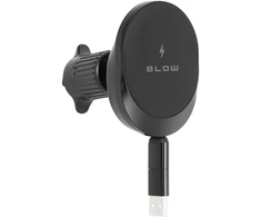 Blow US-63 magnetinis automobilio laikiklis + 15 W indukcinis įkroviklis grotelėms su laidu