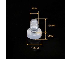 Oem Buferis - 8 mm - Durų buferis - Apsaugos nuo susidūrimo varžtas - Skaidrus - 10 vnt