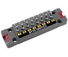 ByteSwitch – 8 jungikliai + 9 WS2812C RGB diodai – STM32G031 – Bloko išplėtimo modulis – M5Stack U191