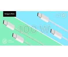 C tipo USB – C tipo USB kabelis 100 W, 1 m Žalias Kruger &amp; Matz Basic