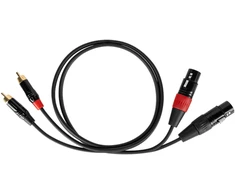 Cabletech XLR - 2RCA jungiamasis kabelis 1m