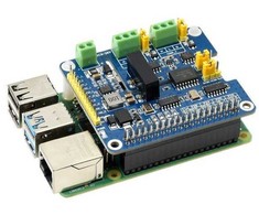CAN FD Expansion HAT - 2 kanalų izoliuota perdanga CAN FD - skirta Raspberry Pi - Waveshare 17075