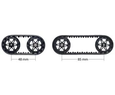 Caterpillar pavarų komplektas, 22T, juodas, Pololu 3030