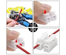 Oem CH2 apšvietimo greitoji jungtis - 10 vnt, - Gnybtinė jungtis 0.5-2.5 mm2 kabeliui