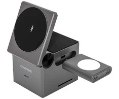 Choetech T632-F 3-in-1 15W indukcinis įkroviklis (juodas)