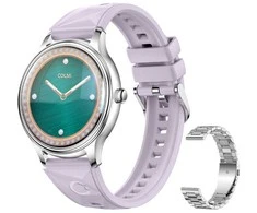 Išmanusis laikrodis COLMI L28 Smart Watch (Sidabrinis-violetinė + sidabrinis steel strap)