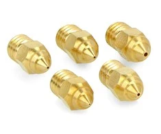 Creality MK-ST žalvarinis antgalis 0.25mm/0.4mm/0.6mm/0.8mm - plastikas 1.75mm - žalvaris - 5 vnt