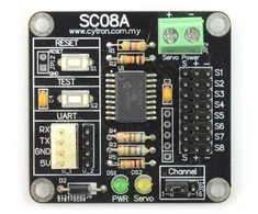 Cytron SC08A - 8 kanalų serverio valdiklis - UART