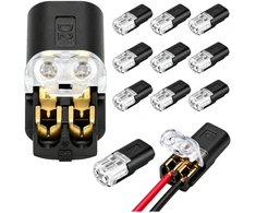 D2 greito prijungimo jungtis, užspaudžiama, 2 kontaktų elektros jungtis, kabelio jungtis, 12 vnt