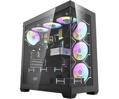 Darkflash DS900 kompiuterio dėklas + 7 ARGB ventiliatoriai - juodas