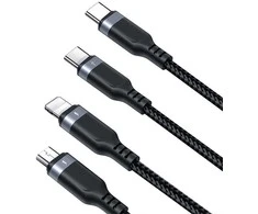 Daugiafunkcinis laidas, serija 3w1 Joyroom USB-A – Lightning / USB-C / mikro USB 1.2 m S-A18 (puikus)