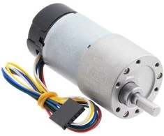 DC variklis 37Dx73L su 100:1 pavara 12V 100RPM + enkoderis CPR 64, Pololu 4755