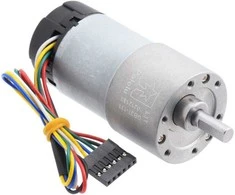 DC variklis 37Dx73L su 131:1 pavara 12V 76RPM + enkoderis CPR 64, Pololu 4756