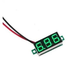 DC voltmetras 3-30V - 0.36' - žalias LED - be korpuso