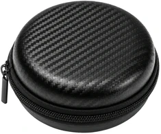 Dėklas Na Ausinės Pokroviec dėklas 80x80x35mm Juodas Carbon Pudełko Z Siatką