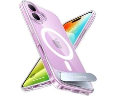 Dėklas Torras Pstand serija su iPhone 16 Plus (skaidrus)