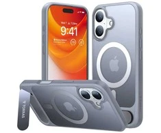 Dėklas Torras Pstand serija su iPhone 16 Plus (titano pilka)