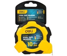 Deli Tools matavimo juosta EDL3799Y, 10m / 25mm geltona