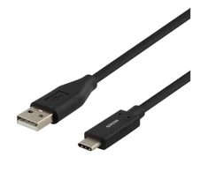 Mob. telefono kabelis DELTACO USB 2.0 "C-A", 1.0m, juodas / USBC-1004