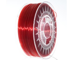 3D plastikas Devil Design PET-G 1.75mm 1kg - Ruby Raudona Transparent