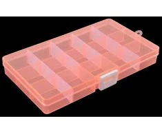 Oem Dėžutė 15 skyrių 175x100x22 mm - oranžinė - smulkių daiktų konteineris