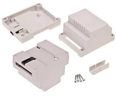 Plastikinė dėžutė Kradex Z100 ABS V0 šviesiai pilka montuojama ant DIN begelio 89x70x65mm
