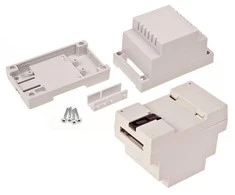 Plastikinė dėžutė Kradex Z102 ABS V0 šviesiai pilka montuojama ant DIN begelio 89x65x53mm